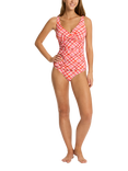 Sea Level Somerset Cross Front Multifit Tankini Top, Pink