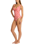 Sea Level Somerset Cross Front Multifit Tankini Top, Pink
