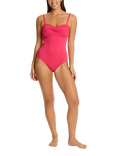 Sea Level Essentials Edit Twist Bandeau Swimsuit, Roseberry