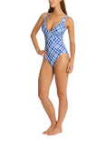 Sea Level Somerset Panel Line Swimsuit, Denim Blue