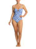 Sea Level Somerset U Bar Bandeau Swimsuit, Denim Blue