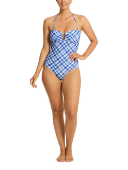 Sea Level Somerset U Bar Bandeau Swimsuit, Denim Blue, Denim Blue