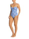 Sea Level Somerset U Bar Bandeau Swimsuit, Denim Blue