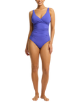 Sea Level Essentials Edit Cross Front Multifit Swimsuit, Iris
