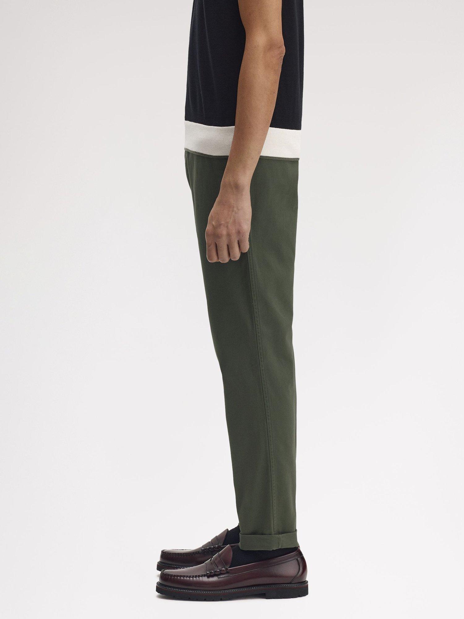 Product image 2 of 5, which shows Fred Perry Slim Fit Chinos, Laurel Wreath Green, 30R