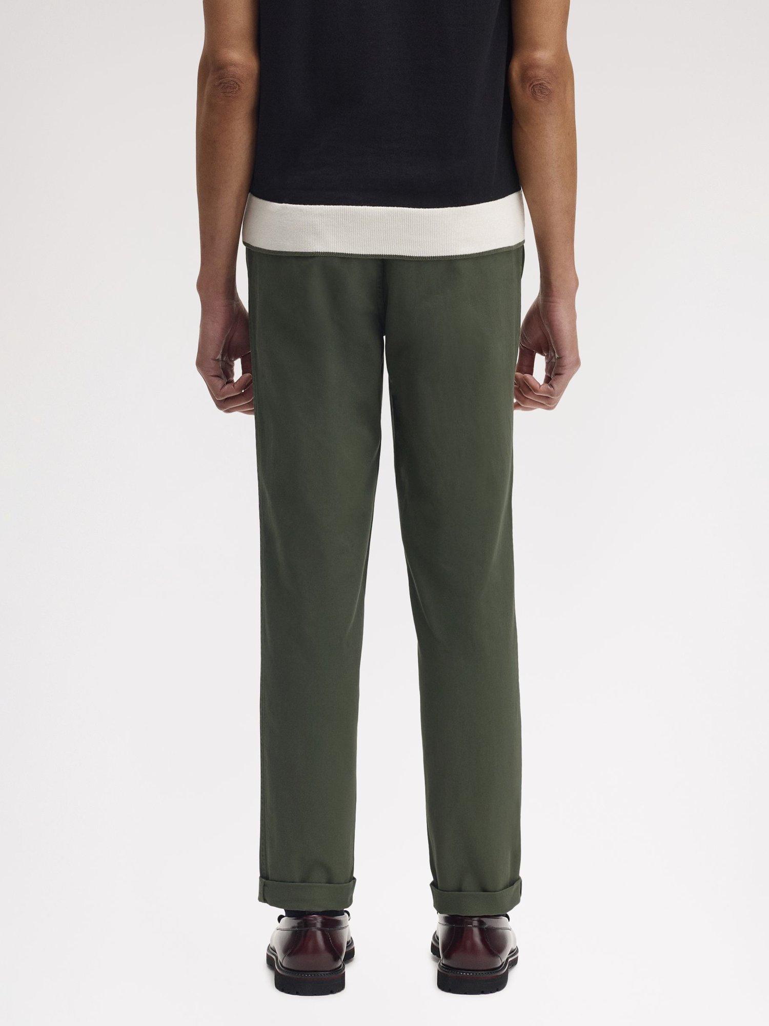 Product image 3 of 5, which shows Fred Perry Slim Fit Chinos, Laurel Wreath Green, 30R