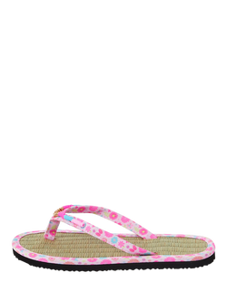 Angels by Accessorize Kids' Seagrass Beaded Flip Flops, Pink, Pink