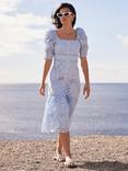 Mint Velvet Cotton Broderie Midi Dress