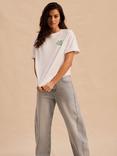 Mint Velvet Tennis Graphic T-Shirt, Green/Multi