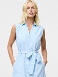 French Connection Era Cotton Poplin Sleeveless Dress, Sky Blue