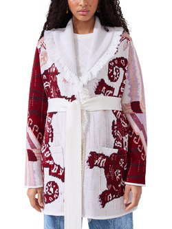 Hayley Menzies Gene Jacquard Cardigan, Multi - view 2, Multi