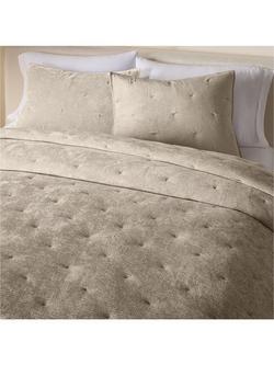 West Elm Striated Chenille Bedspread Set, Taupe