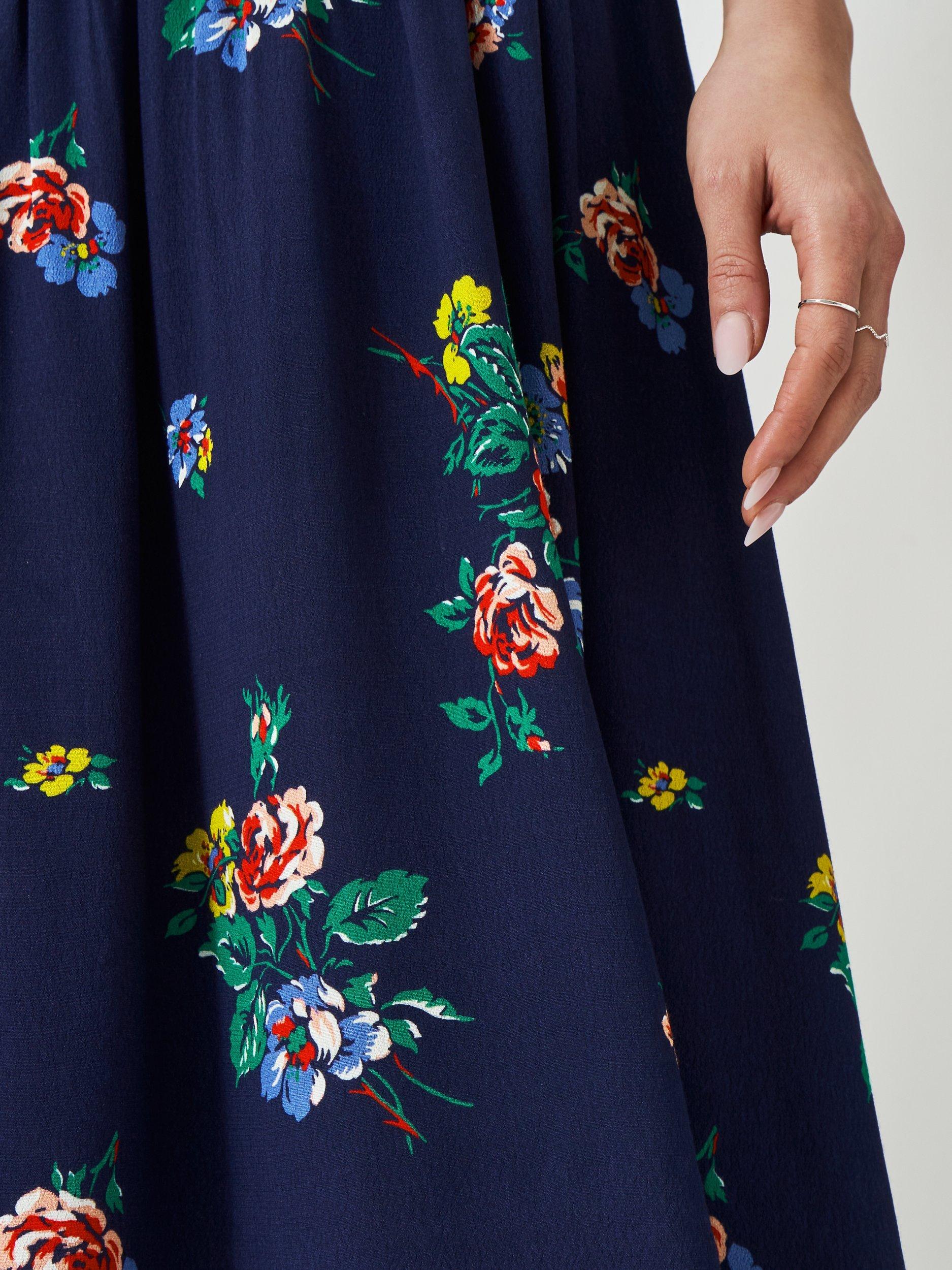Product image 5 of 6, which shows Crew Clothing Folk Floral Midi Skirt, Purple/Multi, 10