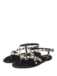 Moda in Pelle Jacaran Animal Print Strappy Sandals, Zebra, Zebra
