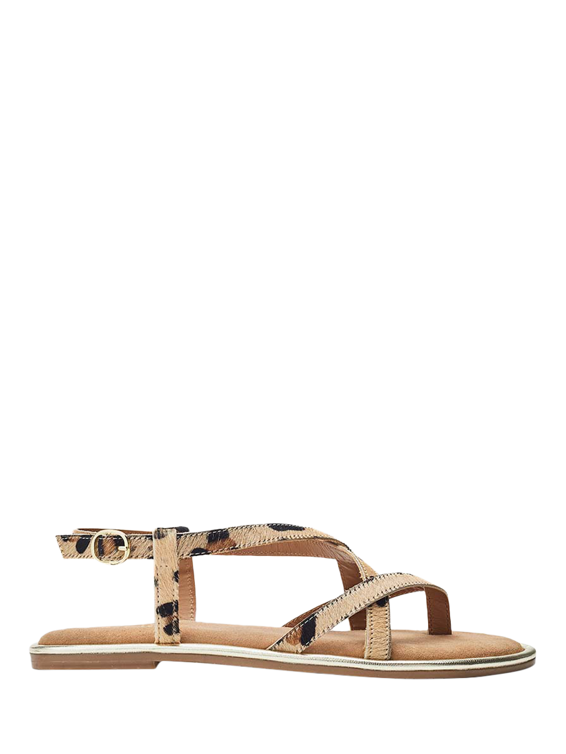 Product image 1 of 4, which shows Moda in Pelle Jacaran Animal Print Strappy Sandals, Leopard, 3