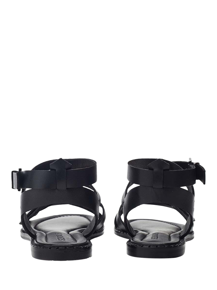 Product image 5 of 5, which shows Moda in Pelle Shoon Shara Leather Strappy Sandals, Black, 3