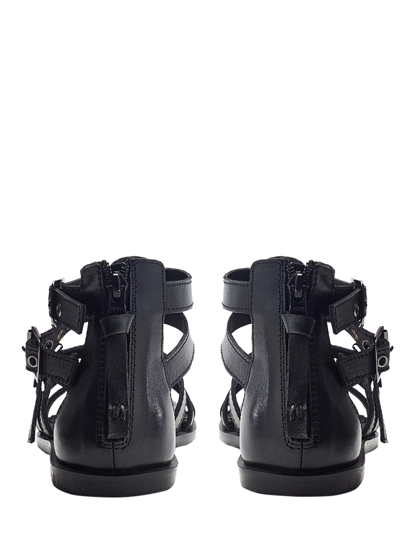 Product image 3 of 3, which shows Moda in Pelle Shoon Shelly Leather Gladiator Sandals, Black, 3