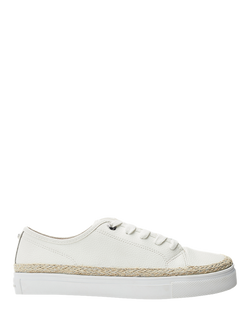 Moda in Pelle Birch Leather Lace Up Trainers, Off White, Off White