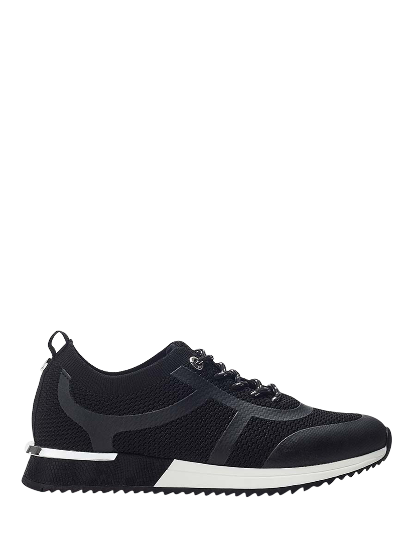 Product image 1 of 4, which shows Moda in Pelle Dyonna Knitted Lace Up Trainers, Black, 8