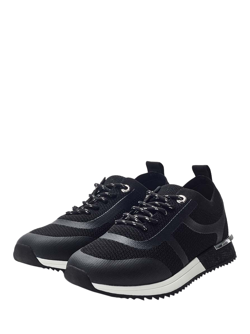 Product image 2 of 4, which shows Moda in Pelle Dyonna Knitted Lace Up Trainers, Black, 8