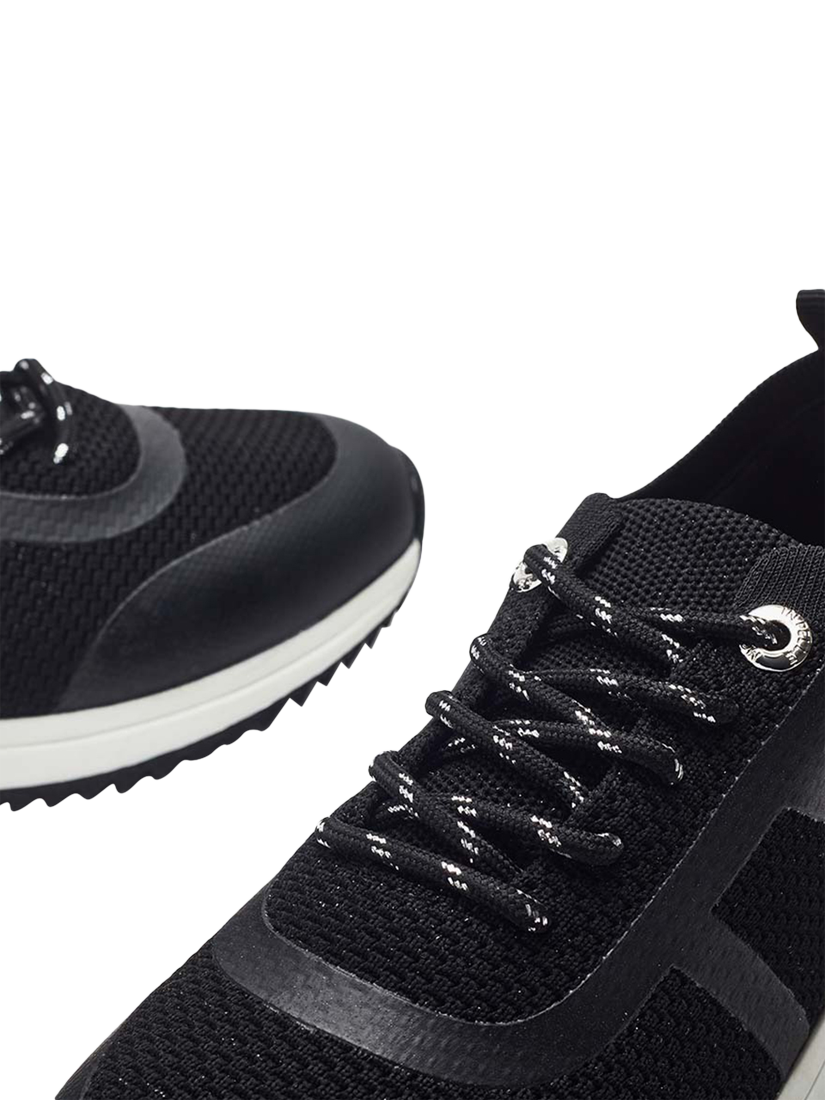 Product image 4 of 4, which shows Moda in Pelle Dyonna Knitted Lace Up Trainers, Black, 8