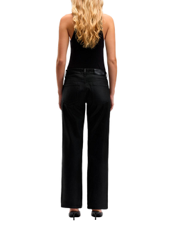 7 For All Mankind Calie Coated Straight Jeans, Black - view 2, Black