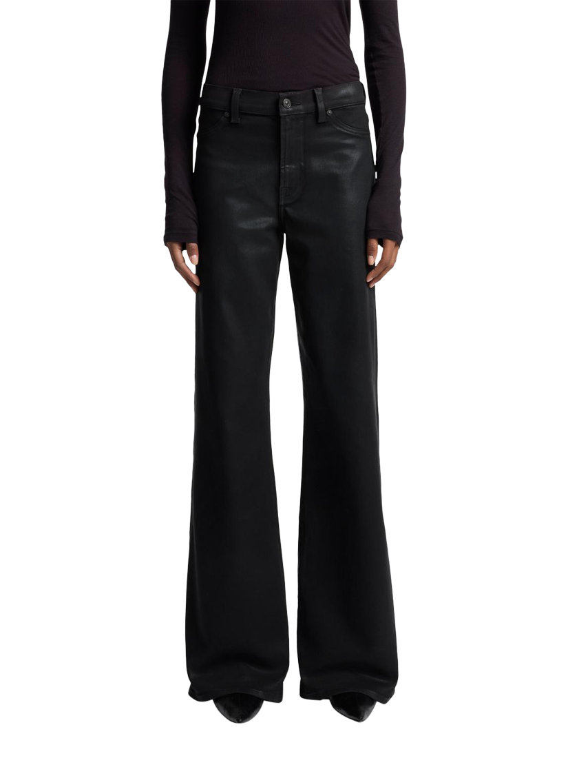 Product image 1 of 6, which shows 7 For All Mankind Lotta Coated Jeans, Black, 26