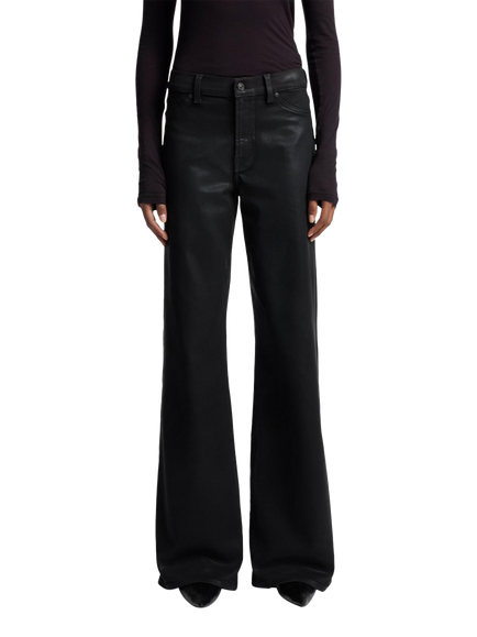 7 For All Mankind Lotta Coated Jeans, Black, Black