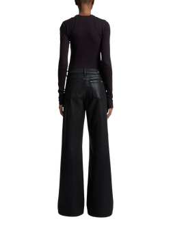7 For All Mankind Lotta Coated Jeans, Black - view 2, Black