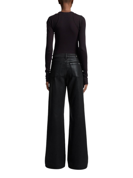 7 For All Mankind Lotta Coated Jeans, Black - view 2, Black