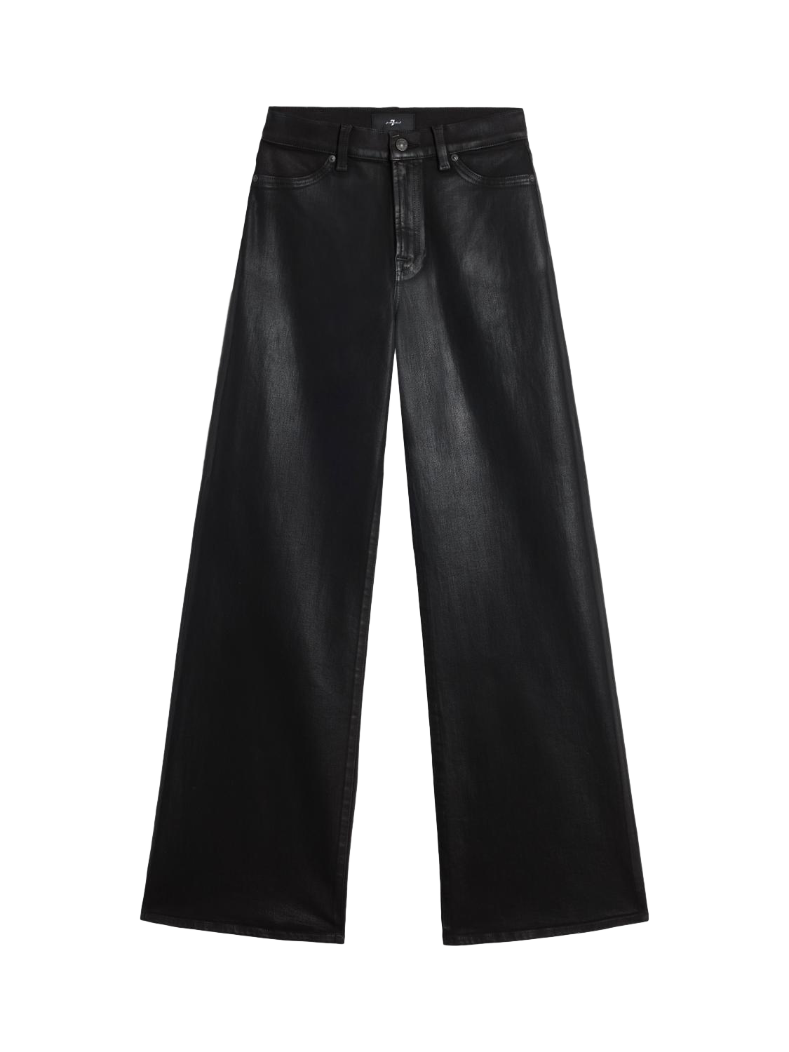 Product image 4 of 6, which shows 7 For All Mankind Lotta Coated Jeans, Black, 26