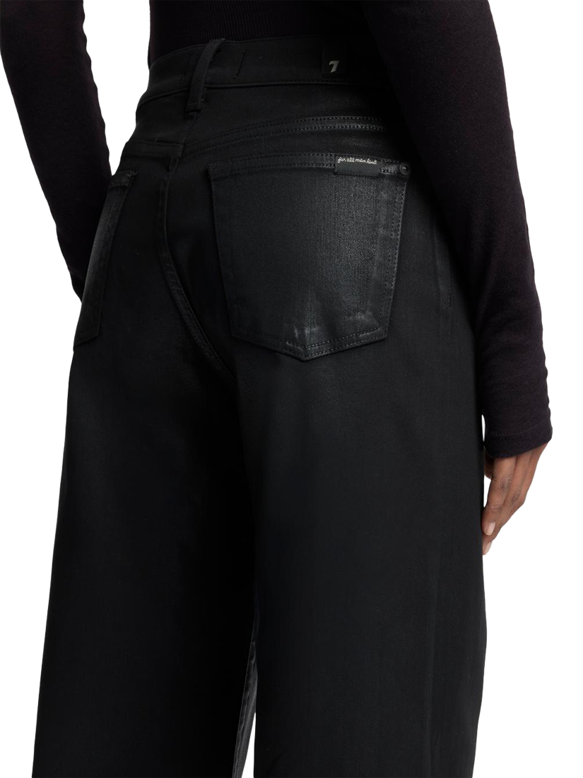 Product image 5 of 6, which shows 7 For All Mankind Lotta Coated Jeans, Black, 26