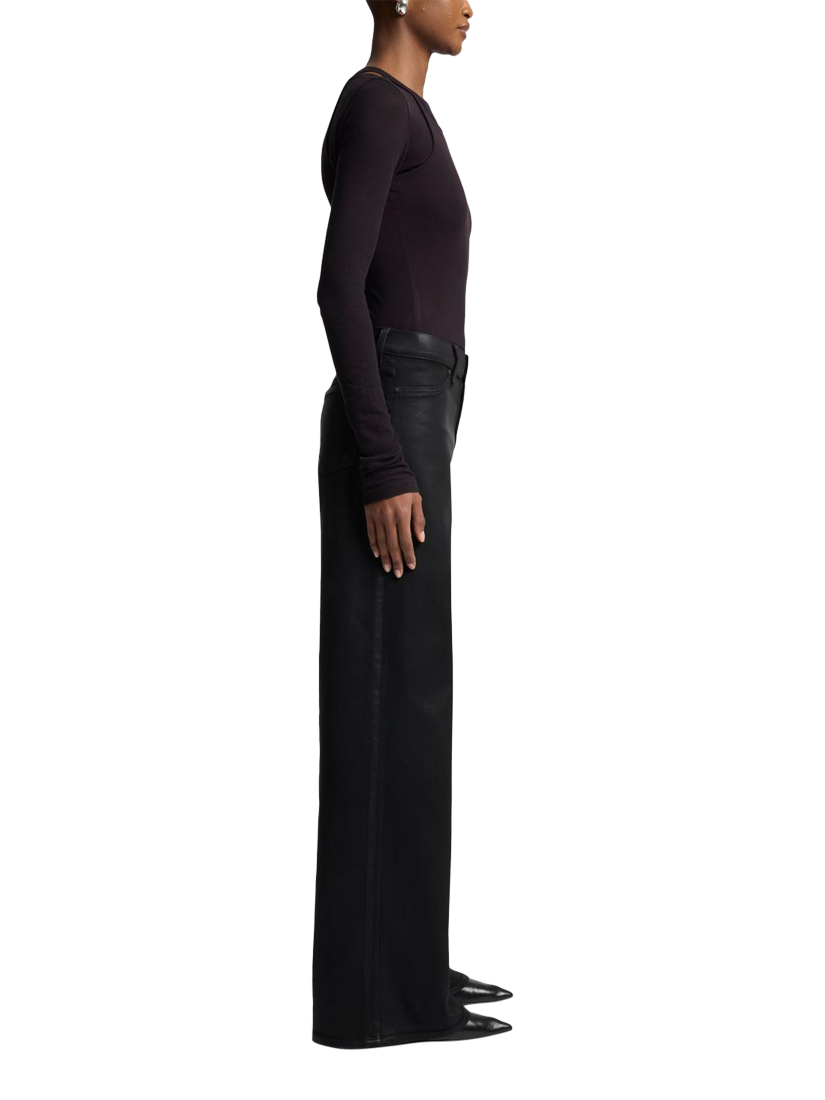 Product image 6 of 6, which shows 7 For All Mankind Lotta Coated Jeans, Black, 26