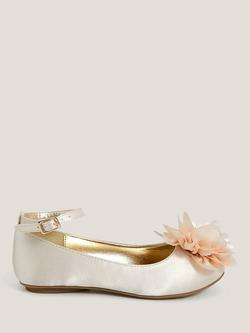Monsoon Kids' Anise Ballerina Flat Shoes, Gold, Gold