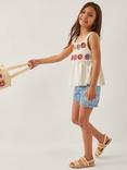 Monsoon Kids' Crochet Flower Cami Top, Pink