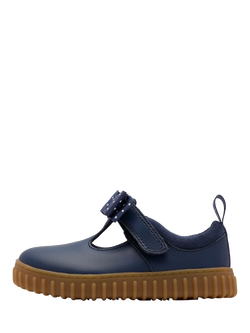 Clarks Kids' Toddler Cove Bow T. Shoes, Navy Leather - view 2, Navy Leather