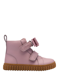 Clarks Kids' Cove Sky T. Suede Shoes, Dusty Pink, Dusty Pink