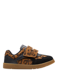 Clarks Kids' Disco Vibe Leather Trainers, Leopard Print