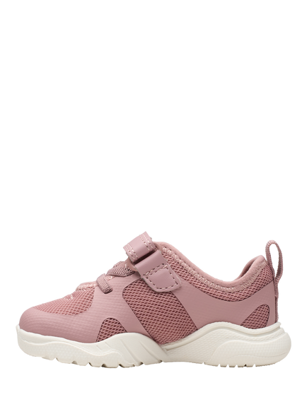 Clarks Kids' Feather Ath Panelled Trainers - view 2, Dusty Pink