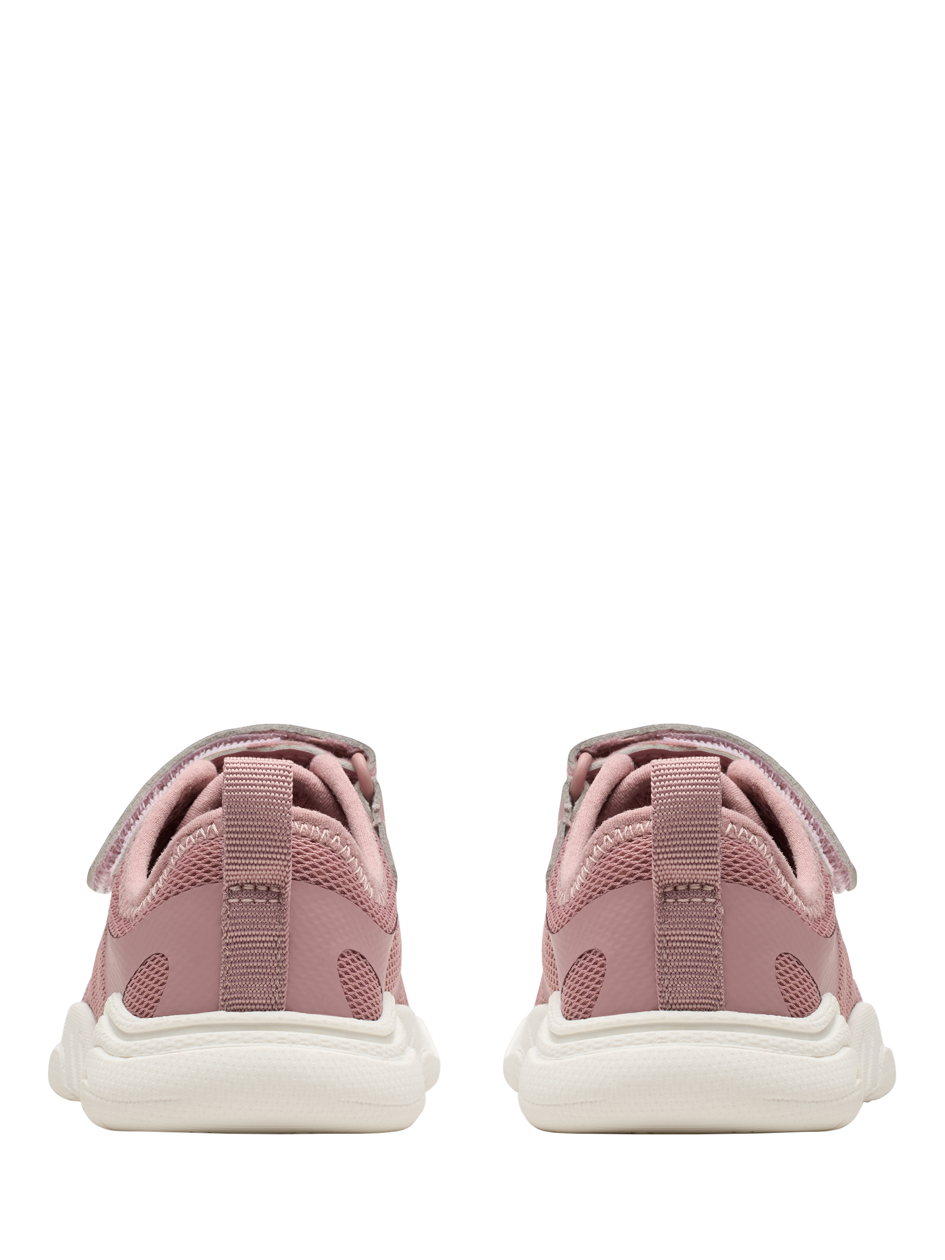 Product image 5 of 7, which shows Clarks Kids' Feather Ath Panelled Trainers, Dusty Pink, 3 F Jnr