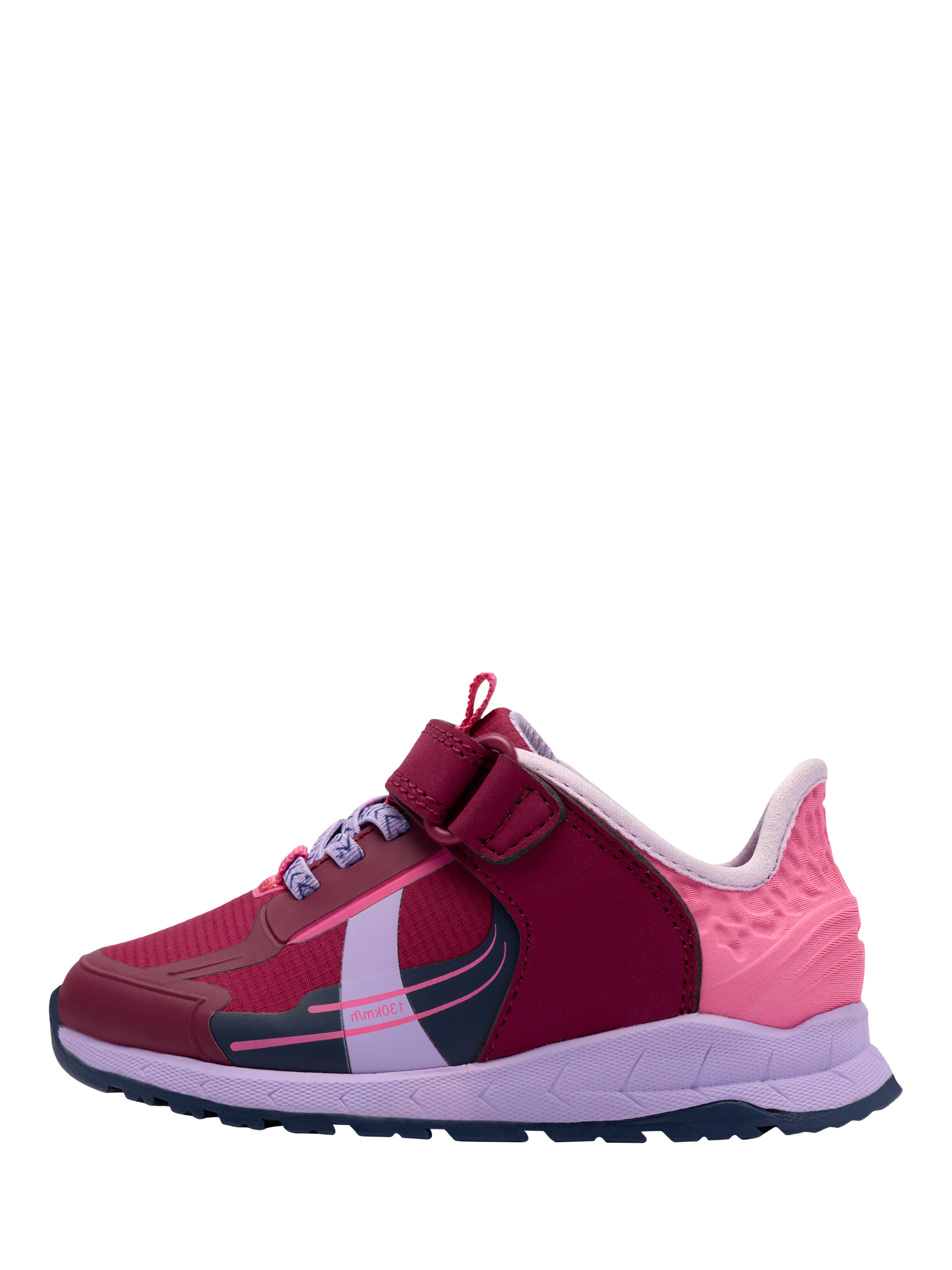 Product image 2 of 6, which shows Clarks Kids' Selva Lane T Trainers, Berry Combi, 4 F Jnr