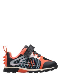 Clarks Kids' Steggy2 Fly T Trainers, Black/Orange, Black/Orange