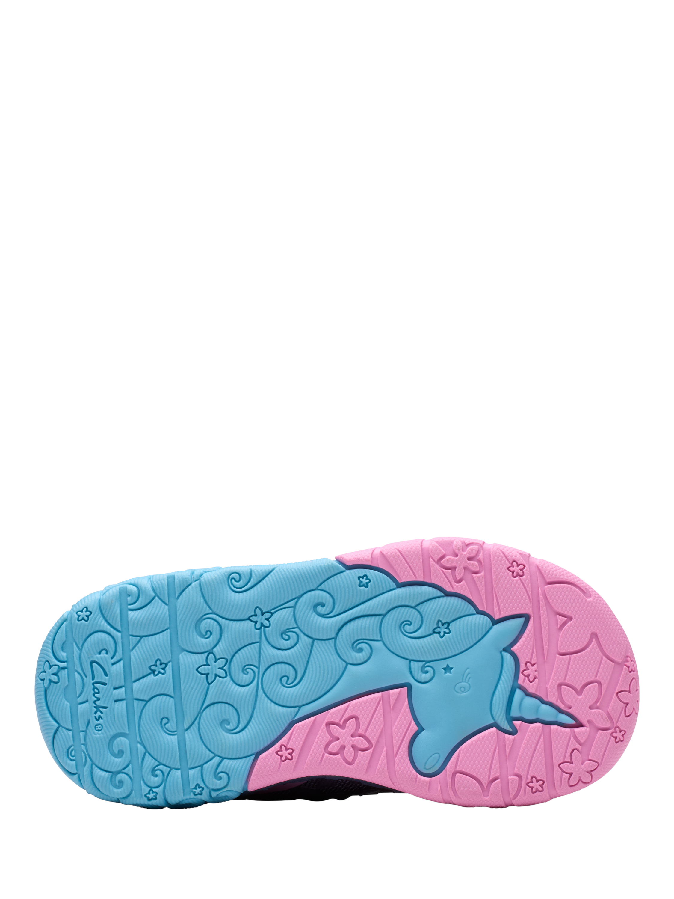 Product image 3 of 7, which shows Clarks Kids' Tidal Trail Trainers, Navy, 4 F Jnr