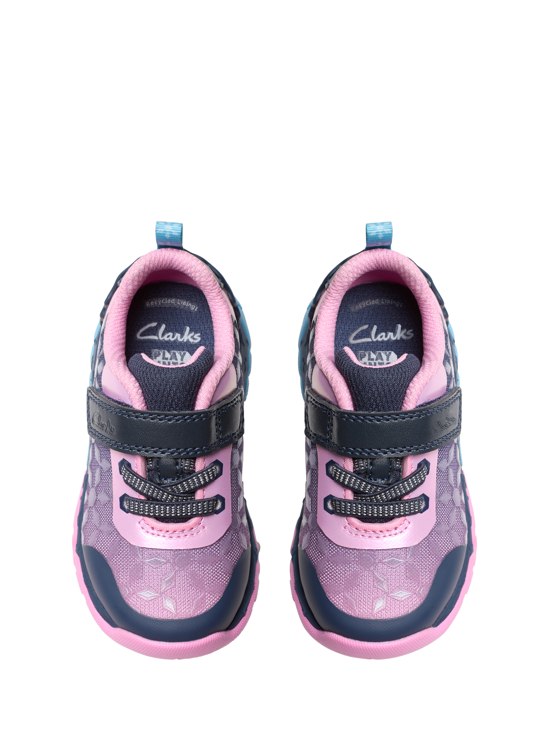 Product image 6 of 7, which shows Clarks Kids' Tidal Trail Trainers, Navy, 4 F Jnr