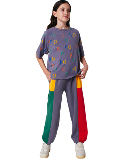 Bobo Choses Kids' Cotton Raglan Sleeve Logo Print T-Shirt, Blue, Blue