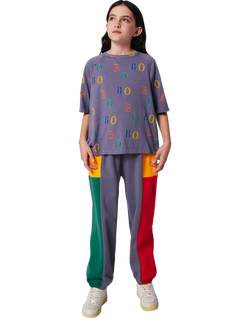 Bobo Choses Kids' Cotton Raglan Sleeve Logo Print T-Shirt, Blue - view 2, Blue