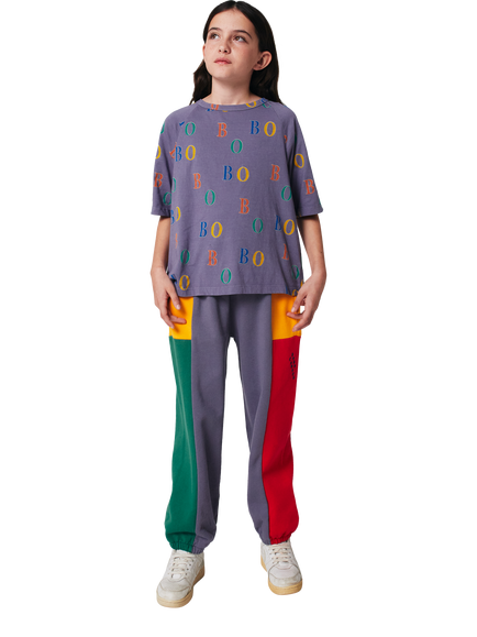 Bobo Choses Kids' Cotton Raglan Sleeve Logo Print T-Shirt, Blue - view 2, Blue