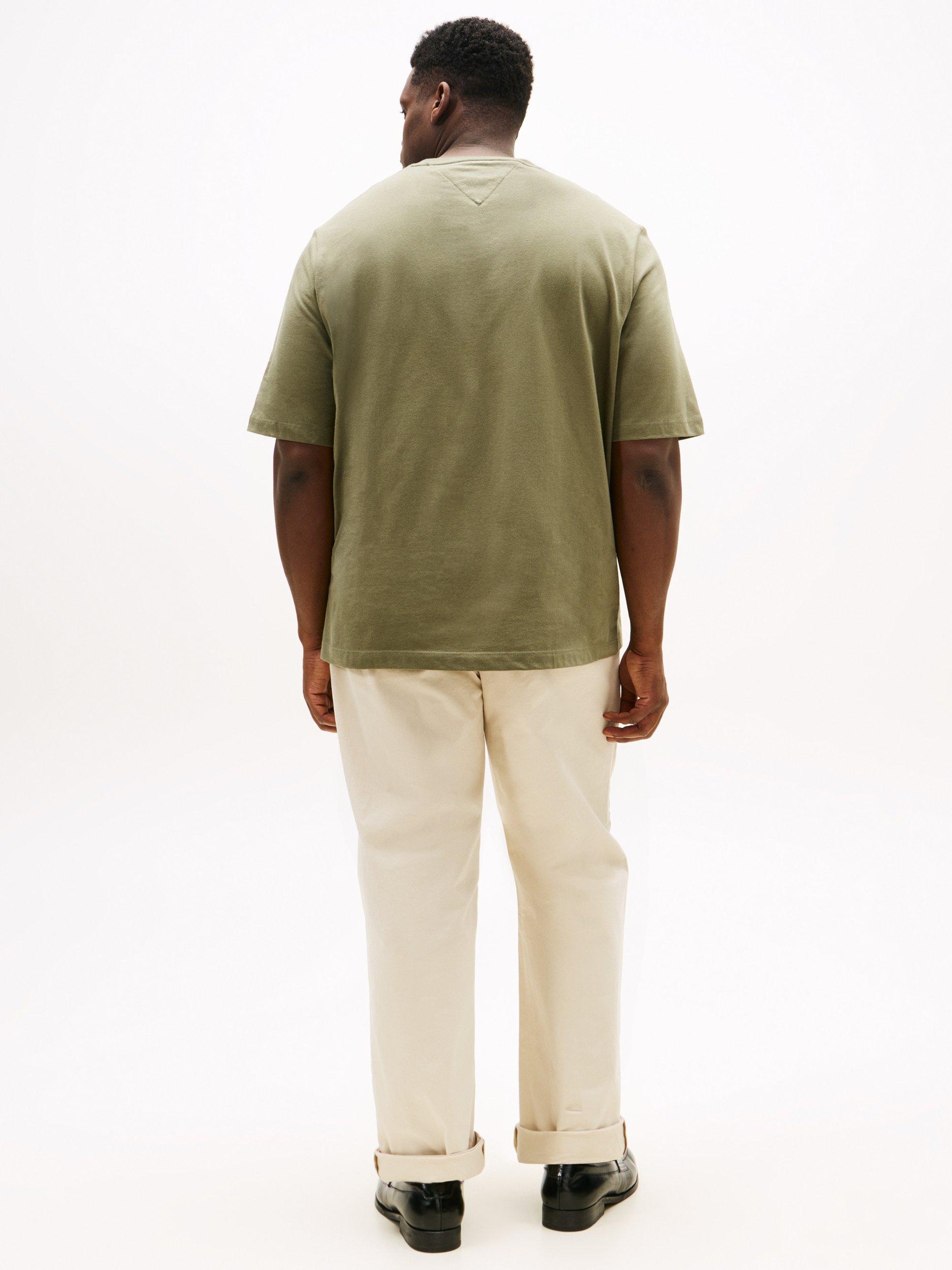 Product image 2 of 5, which shows Tommy Hilfiger Plus Regular Fit Crew Neck T-Shirt, Battle Green, XXXL