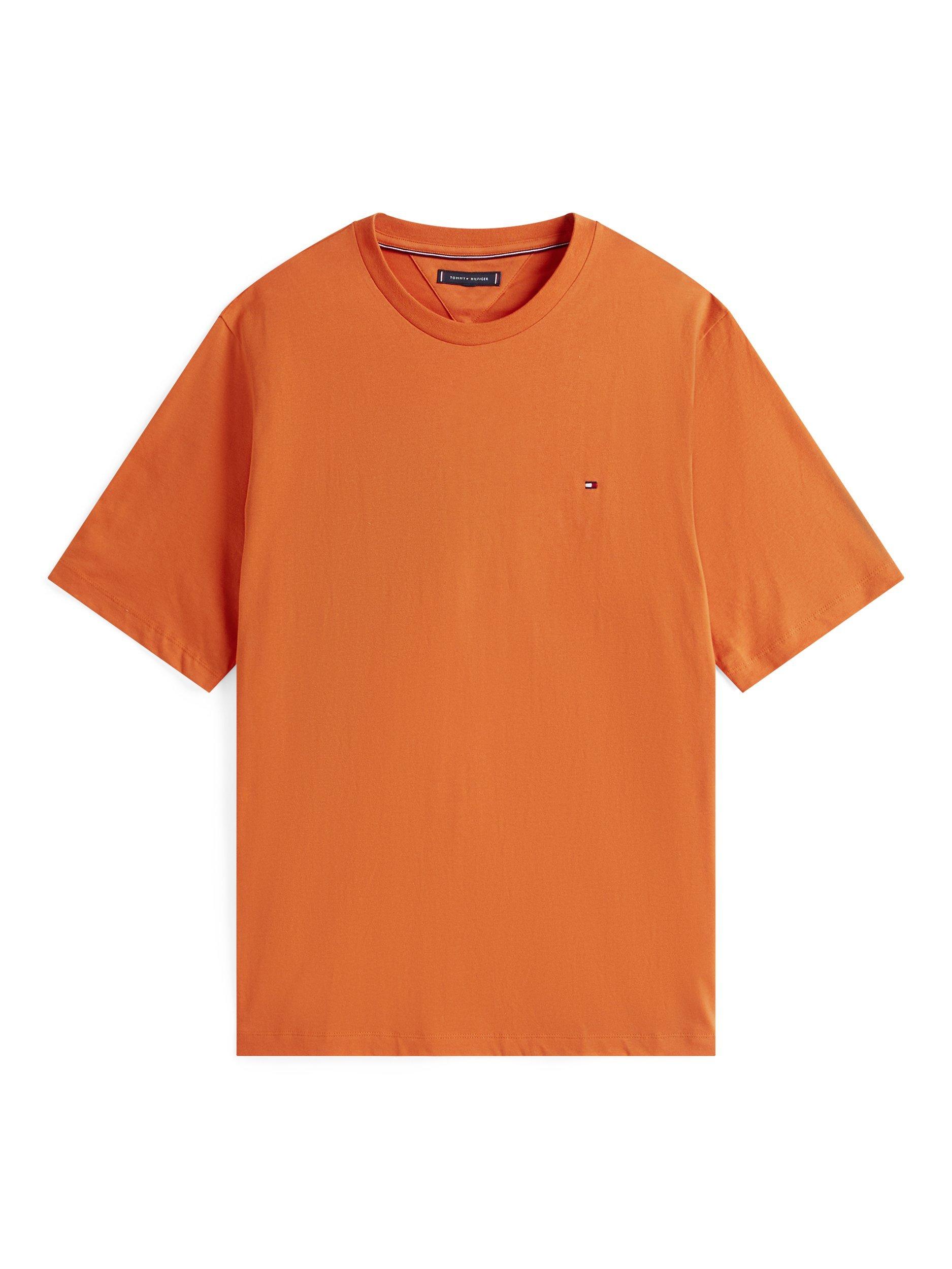 Product image 5 of 5, which shows Tommy Hilfiger Plus Cotton Regular Fit Short Sleeve T-Shirt, Mid Orange, XXXL