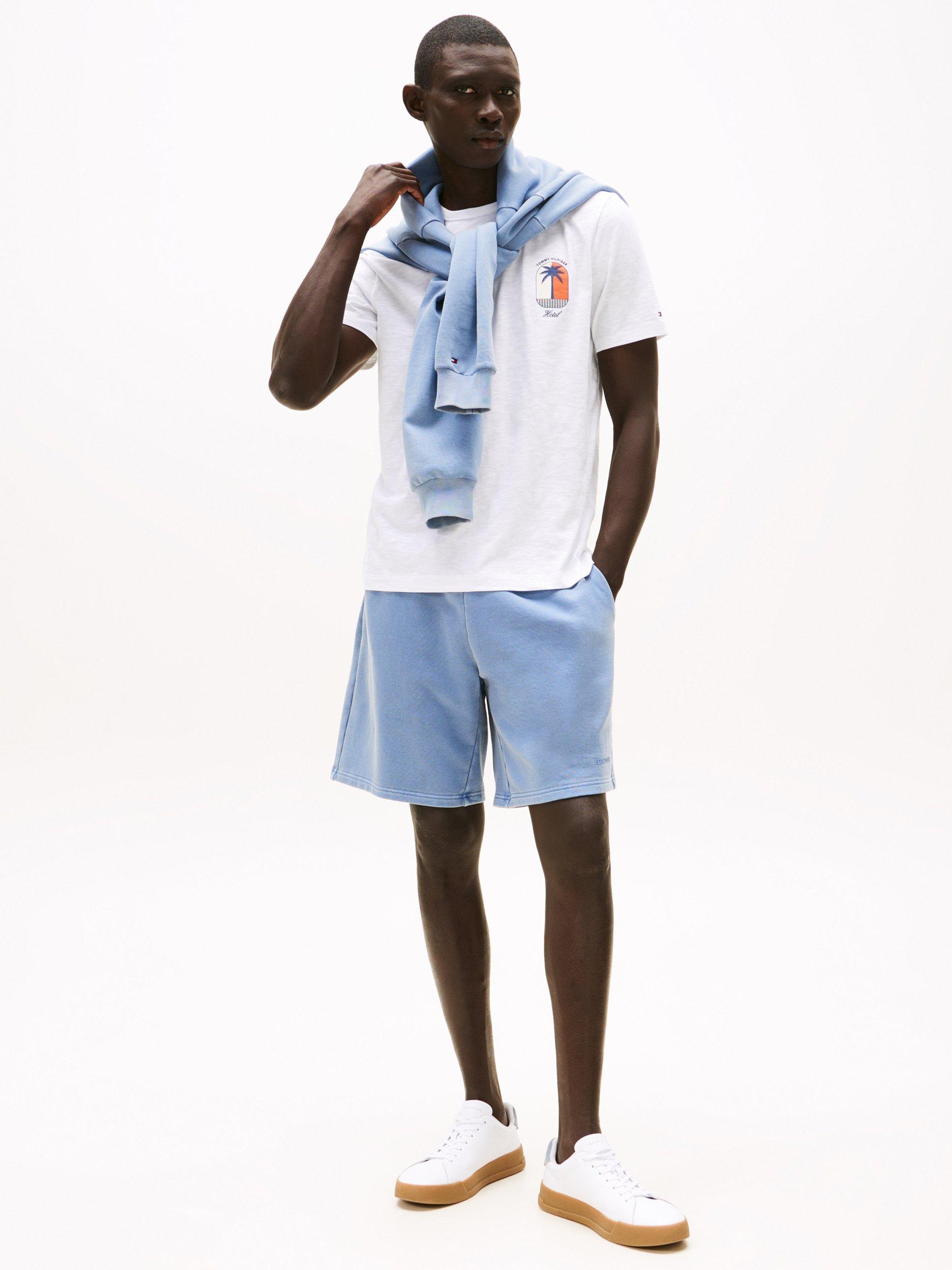 Product image 3 of 5, which shows Tommy Hilfiger Palm Tree Cotton T-Shirt, White, S